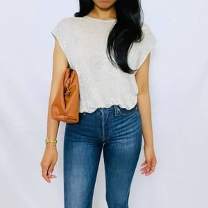 IRO | Brown Boxy Tank Sleeveless Crewneck Top